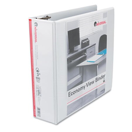 Coolcrafts Economy D-Ring Vinyl View Binder - White - 3'' Capacity CO3358776